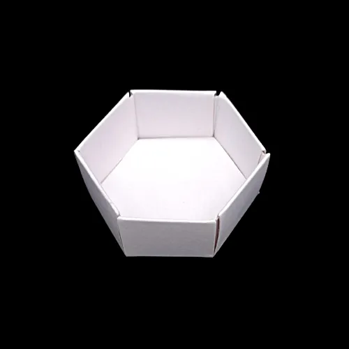 White Hexagonal Card Trays