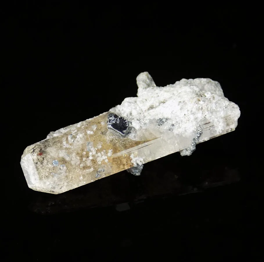 Bixbyite Crystals on Topaz