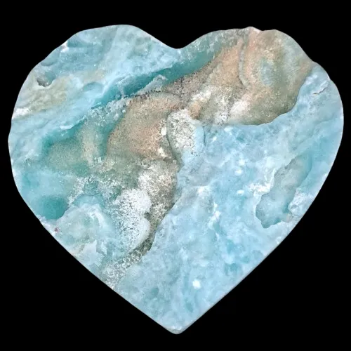 Blue Aragonite Heart