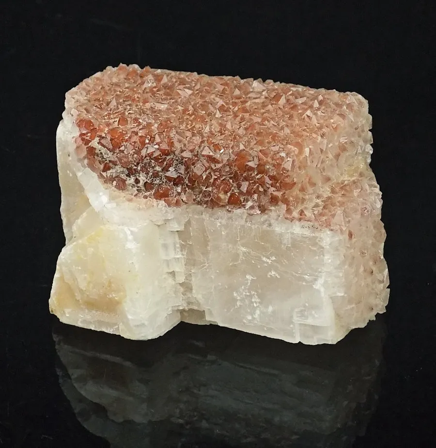 Quartz Hematoide over Calcite