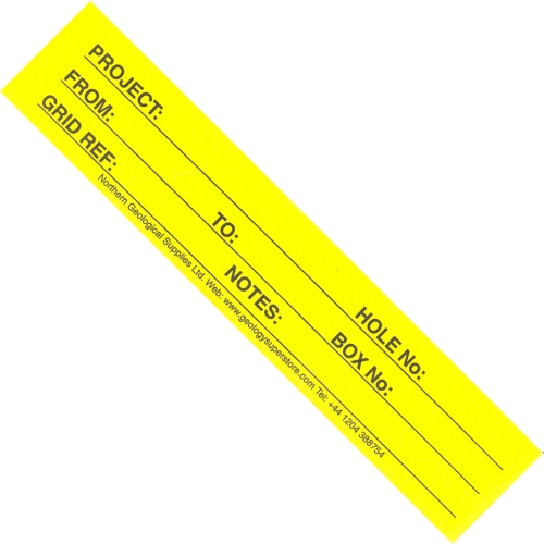 Core Tray End Labels